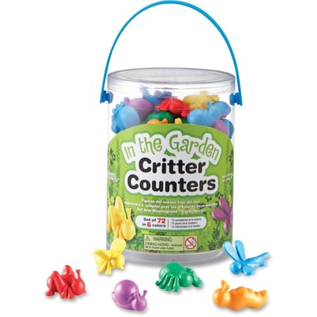 Learning Resources The Garden Critter Counters - Multi Color, Set of 72 LE465133